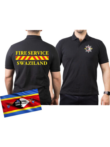 Polo black, FIRE SERVICE SWAZILAND XXL