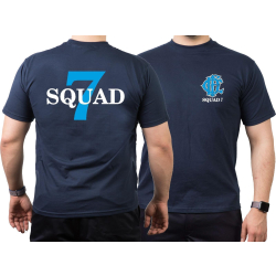 CHICAGO FIRE Dept. Squad 7, blue, old emblem, navy T-Shirt