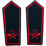 FEUER1 Dienstgrad-Schulterklappen-Paar Spezial mit Klett: Koch (rot/rot)