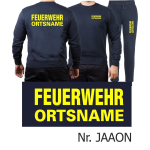 Sweat-Tenue de jogging marin, FEUERWEHR nom de lieu neonjaune