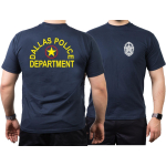 T-Shirt azul marino, Dallas Police Dept., Texas