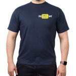 T-Shirt navy, New York City Fire Dept. Squad 61, flag