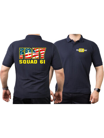 Polo navy, New York City Fire Dept. Squad 61 color M