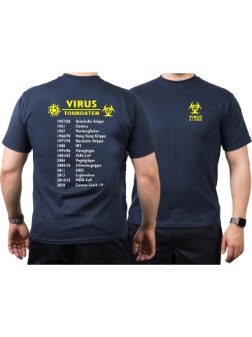 T-Shirt navy, VIRUS ist immer, Tourdaten S