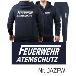 Hooded jacket-Jogging suit navy, FEUERWEHR ATEMSCHUTZ...