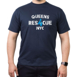 T-Shirt azul marino, RES 4 CUE (1931) Queens NYC