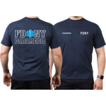 T-Shirt blu navy, New York City Fire Dept. Paramedic, Star ofLife
