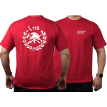 T-Shirt rot, FEUERWEHR SÜDTIROL, Emblem/Schrift in weiß