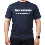 T-Shirt marin, Feuerwehrmann > bdans systemrelevant M