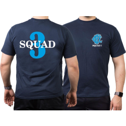 CHICAGO FIRE Dept. Squad 3, blue, old emblem, navy T-Shirt