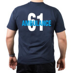 CHICAGO FIRE Dept. Ambulance 61, bue, old emblem, azul marino T-Shirt