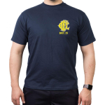 CHICAGO FIRE Dept. Battalion 25, yellow, old emblem, azul marino T-Shirt