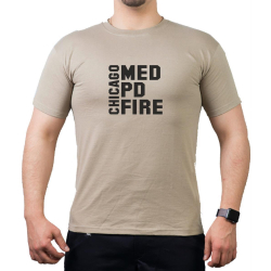CHICAGO MED - PD - FIRE nero, sand T-Shirt