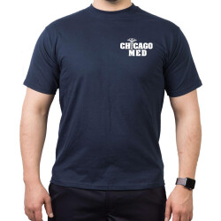 CHICAGO MED, Skyline white/blue, azul marino T-Shirt