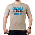 CHICAGO MED, Skyline black/blue, sand T-Shirt