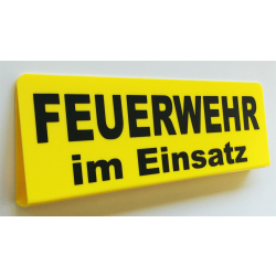 Klemmschild "FEUERWEHR im EInsatz" giallo/nero...
