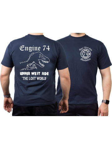 T-Shirt marin, New York City Fire Dept. THE LOST WORLD - Upper West Side Manhattan E-74