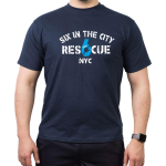 T-Shirt blu navy, RES 6 CUE (2004) Six nel the City - Lower Manhattan NYC