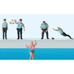Zubehör 1:87 Figuren Polizei im Wasserrettungseinsatz