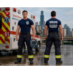 CHICAGO FIRE Dept. PARAMEDIC, blu navy T-Shirt