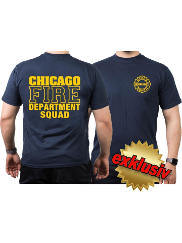 CHICAGO FIRE Dept. SQUAD, blu navy T-Shirt