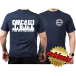 CHICAGO FIRE Dept. Skyline, blu navy T-Shirt