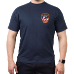New York City Fire Dept. Emblem on front, navy T-Shirt