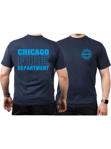 CHICAGO FIRE Dept. Standard en blue, azul marino T-Shirt