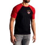 T-Shirt noir/red, New York City Fire Dept. Emblem on front