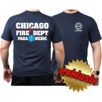 CHICAGO FIRE Dept. Paramedic Cardio/Star of Life, azul marino T-Shirt