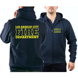 Chaqueta con capucha azul marino, Los Angeles City Fire...