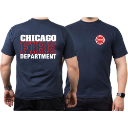 CHICAGO FIRE Dept. Standard white/red, navy T-Shirt
