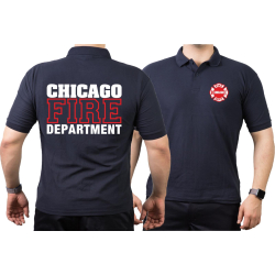 CHICAGO FIRE Dept. Standard white/red, marin Polo
