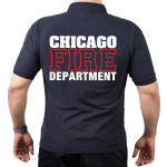 CHICAGO FIRE Dept. Standard white/red, azul marino Polo