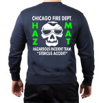 CHICAGO FIRE Dept. HAZ MAT Incident Team, green, blu navy Sweat