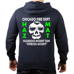 CHICAGO FIRE Dept. HAZ MAT Incident Team, green, navy Hoodie