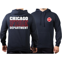 Chicago Fire Dept Sweat-shirt &agrave; capuche Blanc/rouge