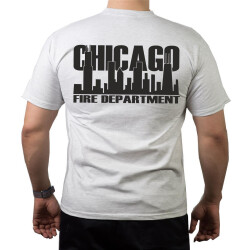 CHICAGO FIRE Dept. Skyline negro, ash T-Shirt