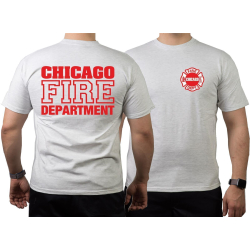 CHICAGO FIRE Dept. rede font, ash T-Shirt