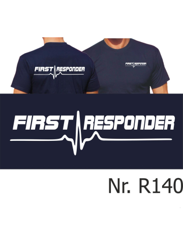 T-Shirt navy, FIRST ~/\~ RESPONDER
