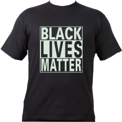 T-Shirt negro, negro LIVES MATTER (glow en the dark)