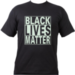 T-Shirt noir, noir LIVES MATTER (glow dans the dark)