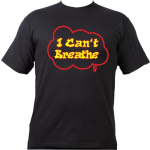T-Shirt black, I Cant Breathe (red - neon yellow)