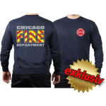 CHICAGO FIRE Dept. (rojo-amarillo-eclosión), azul marino Sweat