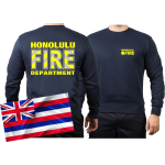 Sweat navy, Honolulu Fire Dept. (Hawaii) (silver-neonyellow)