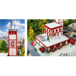 Equipo 1:87 Feuerwehrhaus con tuboturm