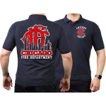 CHICAGO FIRE Dept. Skyline old Emblem, blu navy Polo
