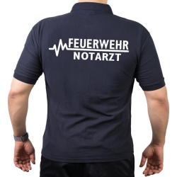 Polo navy, FEUERWEHR - emergency doctor with EKG-line and...