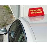 Dachaufsetzer "Feuerwehr im Einsatz" verkehrsrosso/neongiallo font (Exklusiv)