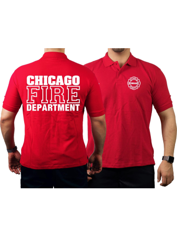 CHICAGO FIRE Dept. Standard, red Polo